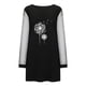 thumbnail image 5 of Moda mujer otoño cuello redondo ahueca hacia fuera la impresión suelta cómodo vestido de manga larga Fridja NMB1977, 5 of 5