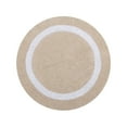 thumbnail image 3 of Better Trends 30'' Round Shape Bathroom Rug with Reversible Backing 100% Cotton Water Absorbent, Machine Washable Hotel Multi Collection - Sand/White, 3 of 6