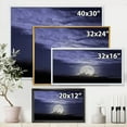 thumbnail image 4 of Designart 'Full Moon Rising In A Cloudy Night Sky' Nautical & Coastal Framed Canvas Wall Art Print, 4 of 5