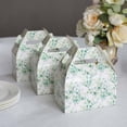 thumbnail image 2 of Efavormart 25 Pack White Green Party Favor Gift Tote Gable Boxes with Eucalyptus Leaves Print, Candy Treat Boxes - 6"x3.5"x7", 2 of 8