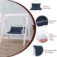 thumbnail image 4 of Porch Swing Cushions with Backrest, 2-3 Seater Waterproof Bench Pad Cushions, Thicken 4" Outdoor Swing Cushions, for Outdoor Patio Garden Furniture (40x60in, Navy Blue), 4 of 7