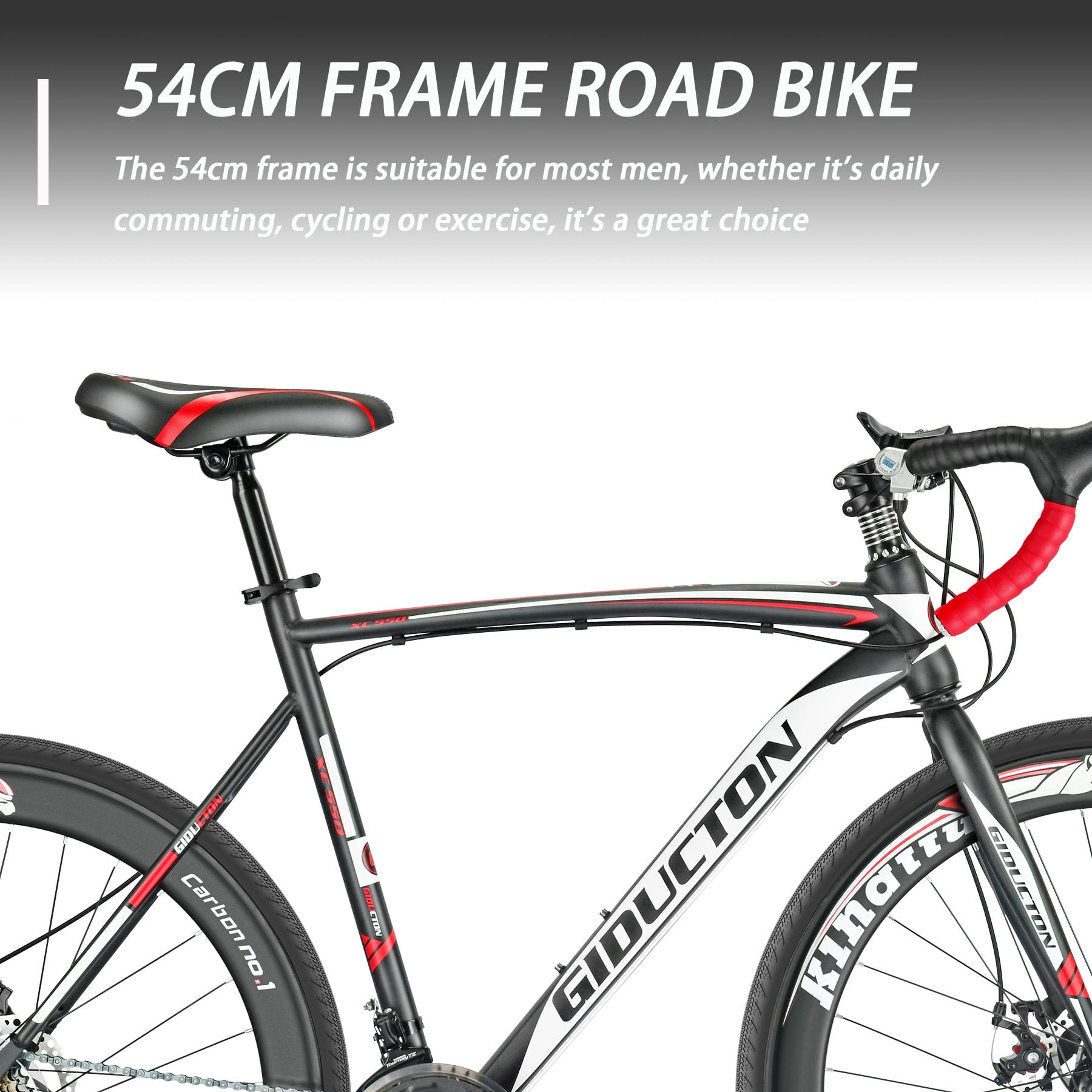 Eurobike XC550ロードバイクメンズ Eurobike XC550 21 Speed Road Bike with Disc Brakes, 700C