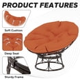 thumbnail image 4 of MeetLeisure 46 Inch Large Papasan Chair Handwoven Wicker with Thcik Olefin Cushion,Sturdy Steel Frame,Waterproof for Living Room,Bedroom,Lounge,Balcony,Indoor Outdoor,Orange, 4 of 8