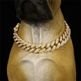 thumbnail image 3 of Guiexla Pet Dog Cuban Chain Collar Wide Sparkling Rhinestones Dog Necklace Small Medium Large Dogs Jewelry Accessories, 3 of 8