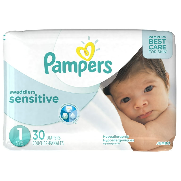 Pampers Swaddlers Sensitive Disposable Diapers Newborn Size 1 lb