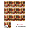 thumbnail image 3 of 10 piezas de pegatinas de mosaico duro morado planas impresas en 2D para papel tapiz de cocina y baño, calcomanías de pared despegables y adhesivas, 3 of 5
