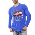 thumbnail image 1 of Blusas y camisas de manga larga con cuello redondo para hombre, ropa deportiva para el hogar, pijamas, camisetas de color liso, blusa deportiva para hombre, poliéster, 1 of 5