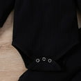 thumbnail image 6 of Hjtefg Baby Girls Winter Thermal Two Piece Set Warm Long Sleeve Romper and Pants Outfit Soft Comfy Quilted Wear for Toddler Cold Weather Daily Clothes,Color: 2-Black Size: 0-3 Months, 6 of 8