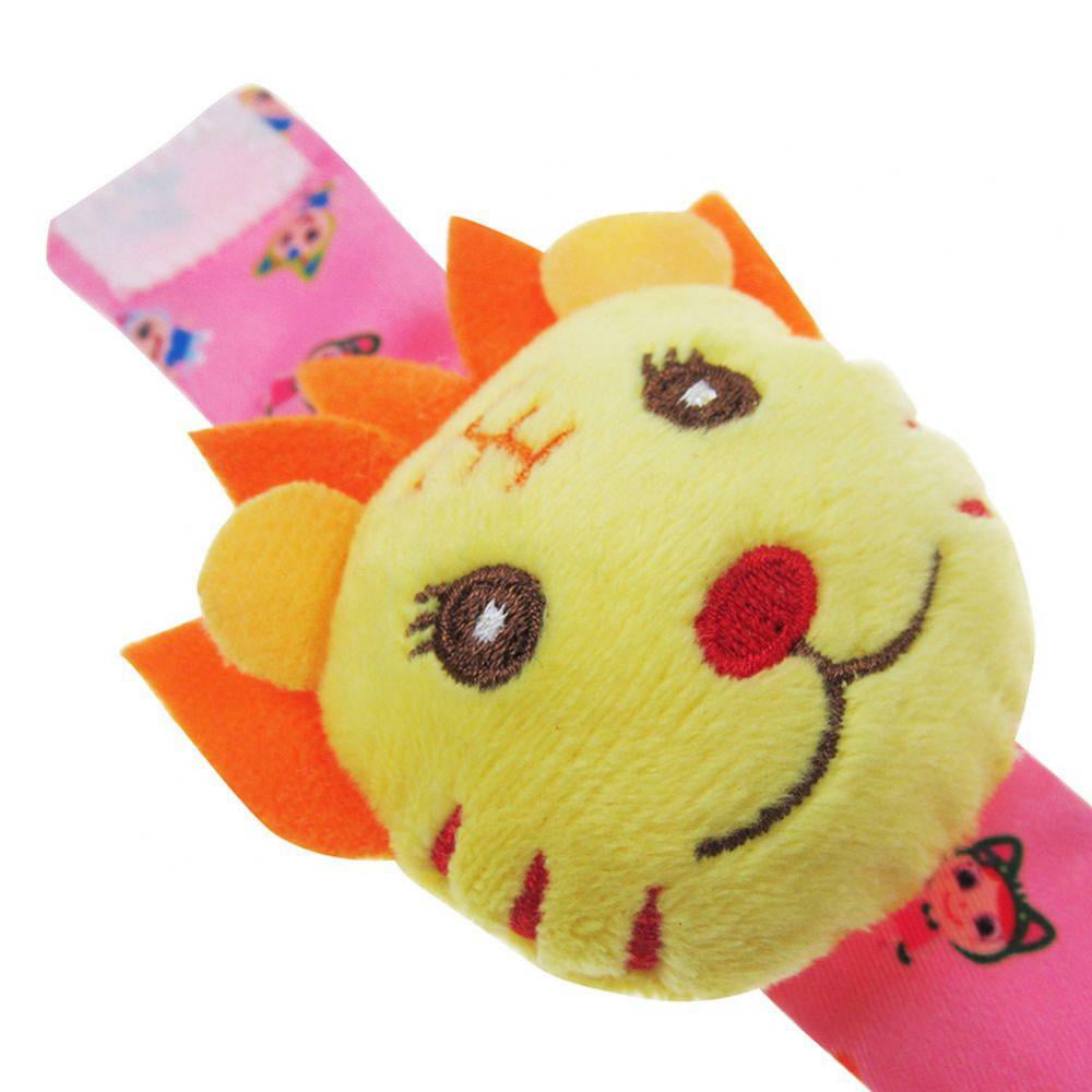 Edtoy Cute Animal Soft Baby Teething Toys Wrist Rattles and Foot Finders for Fun Toys cat