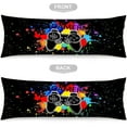 thumbnail image 5 of Game Controller Body Pillow Cover for Boys Gifts Gamer Gaming Pattern Pillow Case Protector with Zipper Decorative Long Pillowcases Soft Cushion Covers for Bedroom,Couch,Sofa 20"x54",Black, 5 of 5