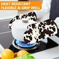 thumbnail image 6 of Black Cow Print Oven Mitts and Pot Holders Sets 4Pcs,Extra Long Oven Gloves Potholder for Kitchen Cooking Baking BBQ 100% Cotton Heat Resistant, 6 of 6