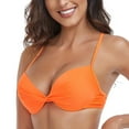 thumbnail image 3 of RELLECIGA Women's Push Up Bikini Top Twist Front Underwire Bathing Suit, 3 of 8