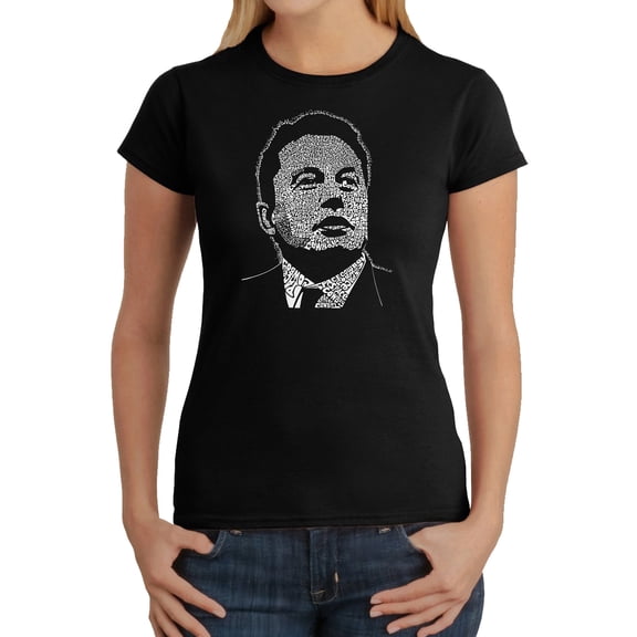 Women's Word Art T-Shirt - Elon Musk