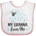 thumbnail image 3 of Inktastic My Granna Loves Me Lamb Boys or Girls Baby Bib, 3 of 4
