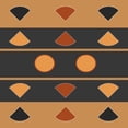thumbnail image 2 of Homawoo, Richard 15x15 Gold Ornate Wood Framed with Double Matting Museum Art Print Titled - Ethnic Pattern-4, 2 of 4
