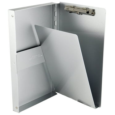 Saunders 10507 Snapak Aluminum Side-Open Forms Folder with 0.38 in. Clip Capacity for 5 in. x 9 in. Sheets - Silver