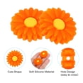 thumbnail image 4 of Uxcell 30mm Silicone Flower Beads, 10 Pcs Cute Colorful Soft Sunflower Focal Loose Space Bead, Orange Yellow, 4 of 6