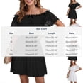 thumbnail image 3 of Karymi Summer Dresses for Women Elegant Off Shoulder Lace Ruffle Mini Dress, Elastic Waist Casual Flowy A-Line Party Dress Womens Dresses, 3 of 5