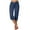 Navy, variant on Lenpel Capri Sweatpants for Women Summer Soft Drawstring Waisted Casual Athletic Pants Lounge Cropped Joggers