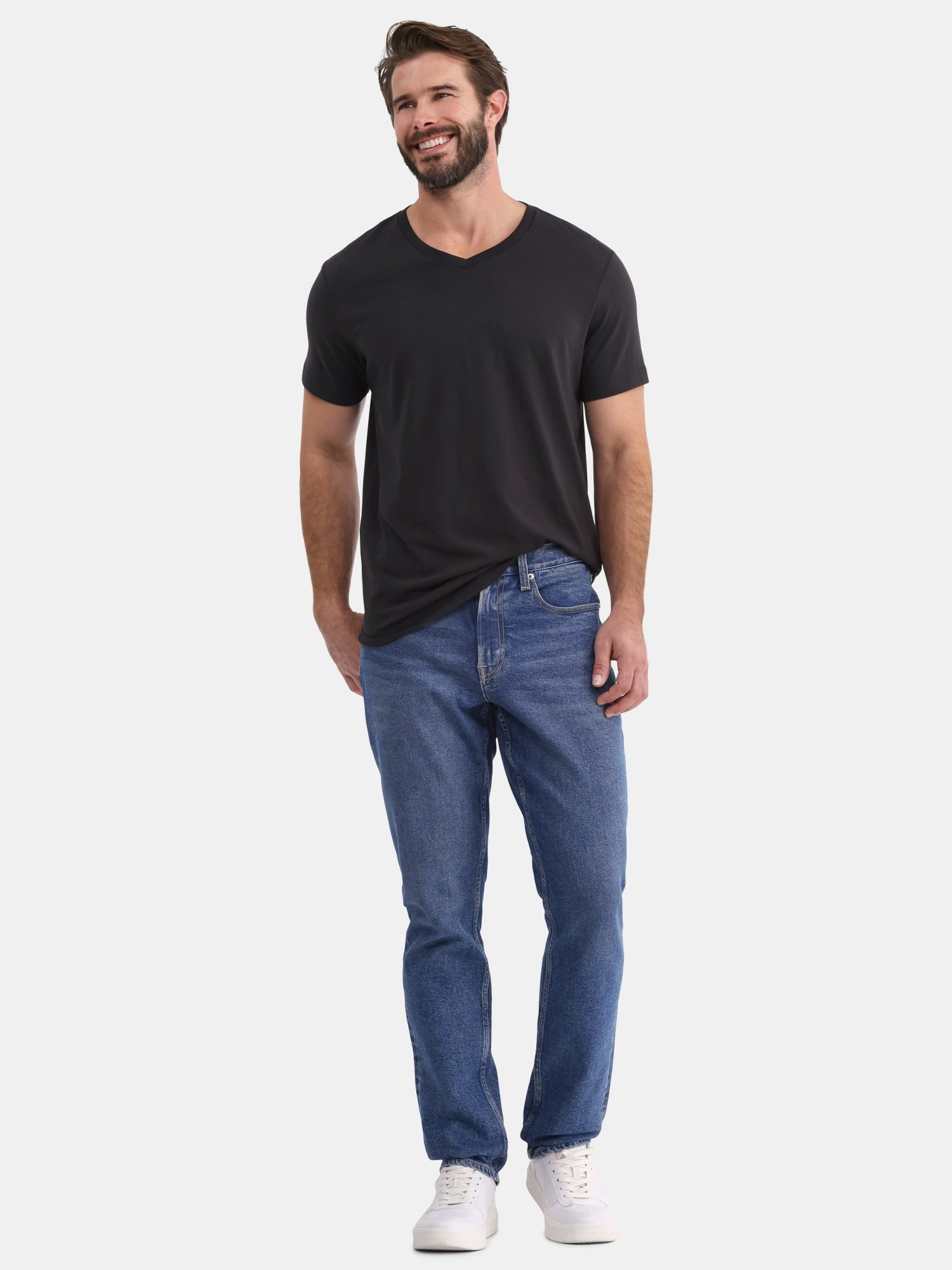 George Men's and Big Men's Lightweight V-Neck Tee with Short Sleeves, Sizes XS-3XL