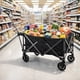 thumbnail image 4 of Carrito Vagon Plegable Multiusos con Estructura de Acero Reforzado y Ruedas para Exterior Resistentes - Carro Vagon Portatil soporta hasta 120 kg Ideal para Mandado Supermercado y Transportar (Negro), 4 of 7
