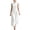 White, variant on Women's Elegant Sleeveless Stand Collar Button Down Midi Dress for Casual Summer Blue L
