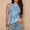 Blue, variant on Mesh Sheer Hand Embroidered Tank Tennis Top for Everyday Wear Lightweight Breathable Summer Layering Vest Beige S