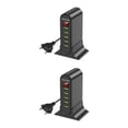 thumbnail image 2 of Matsuzay Cargador USB de 5 puertos HUB cargadores de pantalla LED teléfono móvil Universal escritorio hogar estación de carga Multi USB Type2 NO2, 2 of 6