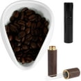 thumbnail image 1 of YVE Coffee Bean Dosing Cup and Spray Bottle Set, Coffee Bar Accessories, Ceramic Dosing Vessel Tray Kit with 6 Needles Espresso Distribution Tools Single Dose Measuring Tray Kit (White)-0719, 1 of 5