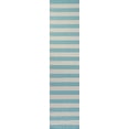 thumbnail image 4 of JONATHAN Y SANTA MONICA 2 x 8 Runner Rug, Negril Two-Tone Wide Stripe - Aqua/Cream, SMB203E-28, 4 of 5