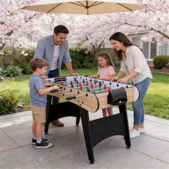 Jopath 48" Foosball Table,Children's Game Table,Table Games for Kids and Adults for Family Game Room Brown