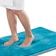 thumbnail image 1 of Alfombra de baño Genteele de espuma viscoelástica, antideslizante, absorbente y de terciopelo, muy acogedora (56 x 107 cm, mar Caribe), 1 of 1
