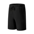 thumbnail image 5 of Mens Shorts Summer Casual Heavyweight Jacquard Elastic Waist Wide Straight Leg Beach Shorts with Pockets, 5 of 7