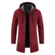 thumbnail image 5 of Men Hooded Long Cardigans Sweaters New Fashion Men Winter Outwear Casual Sweatercoats Fleece Thicker Warm Sweaters Size 4XL, 5 of 5