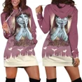 thumbnail image 3 of Vestido con capucha de Jack Skellington, suéter, vestido de moda de Disney, sudadera, vestido con capucha con estampado 3D por todas partes para mujer, 3 of 5