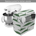 thumbnail image 2 of Crocodile Stand Mixer Cover, Funny Green Alligator Animals in Cartoon Style Zoo Reptile Biting Characters, Kitchen Appliance Organizer Bag Cover with Pockets, 5 Quarts, Green and White, by Ambesonne, 2 of 4