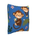 thumbnail image 2 of Bingfone Monkeys Swinging From Palms Linen Throw Pillow Covers Cushion Case Pocket Button Vintage Farmhouse Pillowcase For Sofa Couch Bed 18"X18", 2 of 9