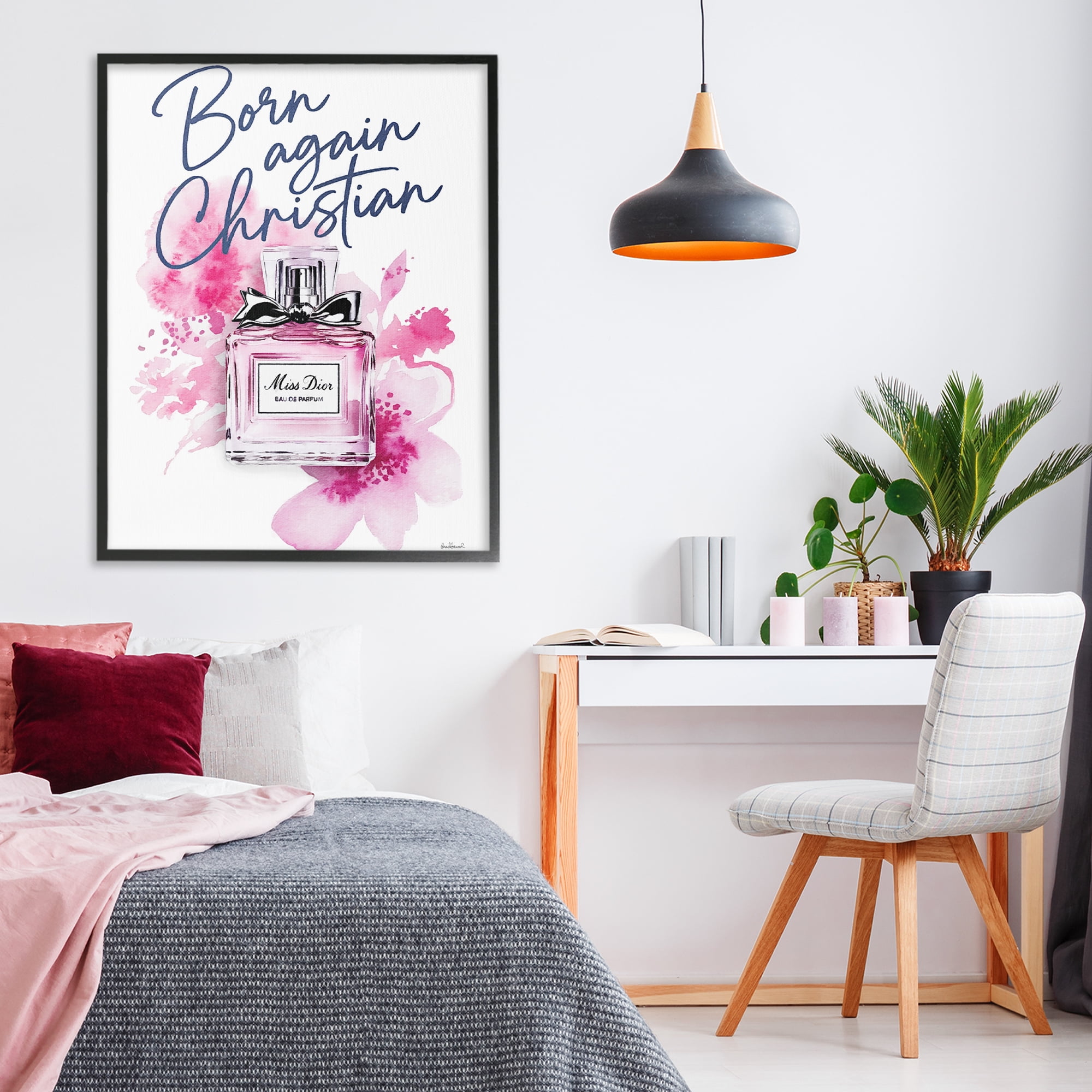 Born Again Christian with Fragrance Black Framed Giclee Art, design by Amanda Greenwood