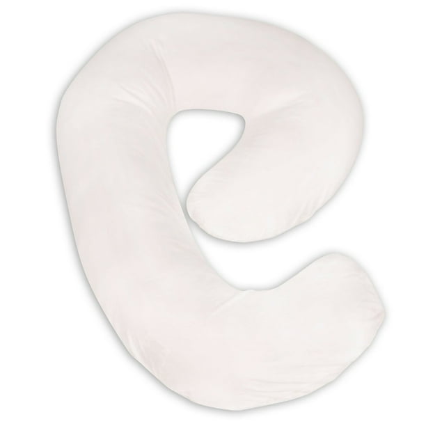 Snoogle Mini Chic Jersey Pregnancy Pillow Cover Ivory