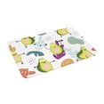 thumbnail image 2 of Fotbe Extra Durable Door Mat - Dirt Trapping Outdoor Welcome Mats - Non-Slip Outdoor Door Mats - Low Profile Front Door Mat - Indoor (16" x 24", Orange Green Avocado ), 2 of 9
