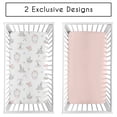 thumbnail image 2 of Sweet Jojo Designs Bunny Floral Girl Fitted Crib Sheets Set 2 Piece, 2 of 6