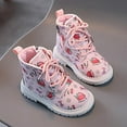 Girls Hiking Boots,Sweetheart Strawberry Leather Plush Girls Warm Boots