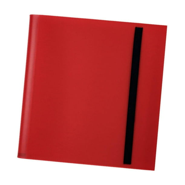 Carpeta de tarjetas, carpeta de tarjetas coleccionables, portátil, 20 páginas de doble cara, colección de tarjetas Rojo