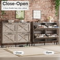 thumbnail image 5 of Vabches 47" Shoe Storage Cabinet with 4 Flip Drawers & 2 Compartment, Hidden Narrow Shoe Rack Cabinet with Adjustable Shelves for Entryway, Hallway, 5 of 12