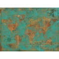 thumbnail image 2 of Elaine-Cusson, Marie 14x12 Black Ornate Wood Framed with Double Matting Museum Art Print Titled - Rustic World Map, 2 of 4