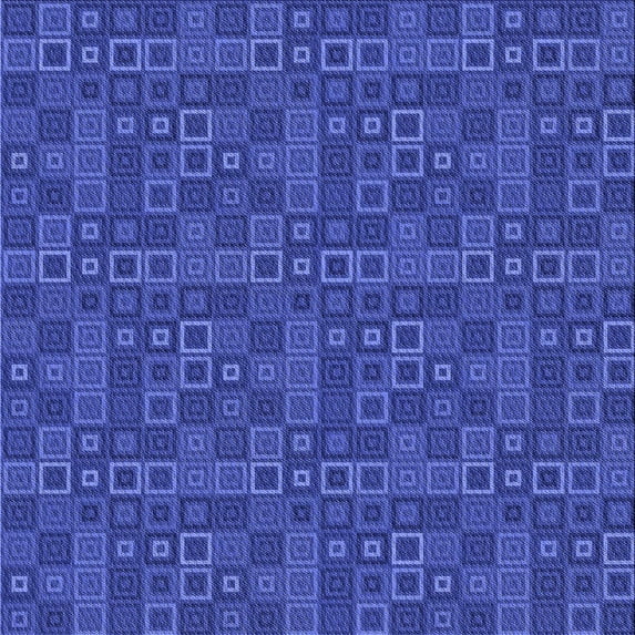 Ahgly Company Indoor Square Patterned Blue Ribbon Blue Area Rugs, 5' Square
