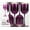 Tranlucent Purple with Gold Rim, variant on PLASTICPRO 12 Oz Plastic Wine Glasses 5-Pc Disposable Wine Glasses Drinking Set