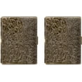 thumbnail image 2 of Set of 2 Metal-Plated 100s Ultra Compact Cigarette Case & Stash Box (Antique Gold Victorian), 2 of 2