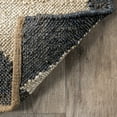 thumbnail image 3 of Rugs USA Louie Diamond Checkerboard Jute Area Rug, 5' x 8', Maxwelle Charcoal, 3 of 9