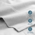 thumbnail image 3 of Juego de sábanas Bare Home de franela 100% algodón Split King Cloud Grey, 3 of 9
